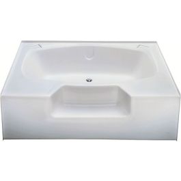 TUB 54X40 WHITE PLAST