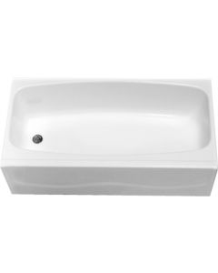 TUB 54 X 27 LH WHITE FIBER