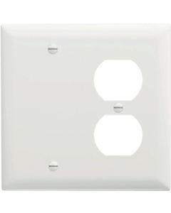 WALL PLATE RECEPT- BLANK WHITE