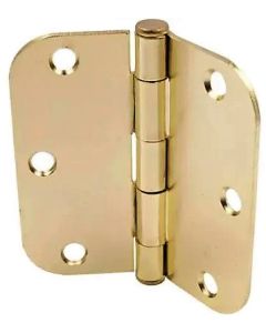 3-1/2" Brass Radius Door Hinge