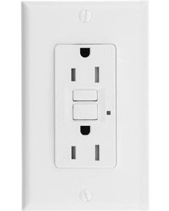 15amp GFCI Receptacle, White