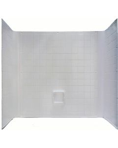 Tub Wall 5pc 27 x 54, White