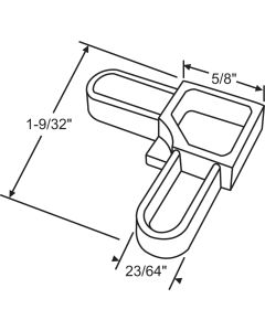 Plastic Screen Corner, White