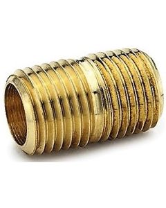 Brass Nipple 1/4" x Close