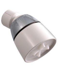 Shower Head, 1/2", Chrome/Whit