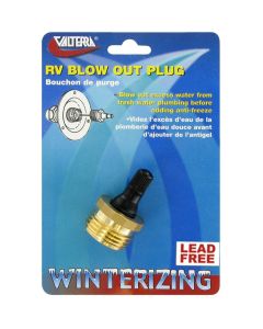 Brass Blow Out Plug w/ Valve